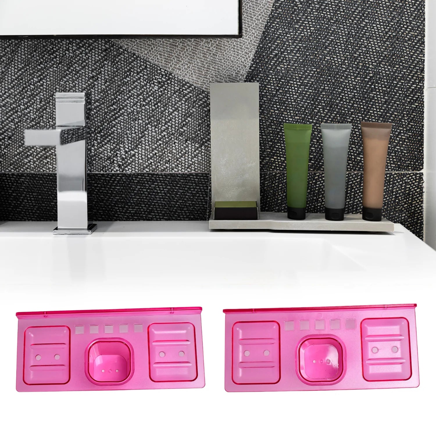 7641 Shop a wide range of bathroom ware products from Pure Source India, in this pack there coming 4in1 glass soap dish, which is suitable to use on stand .It is having unique design of products will enhance beauty of your bath room. DeoDap 7641 Shop a wide range of bathroom ware products from Pure Source India, in this pack there coming 4in1 glass soap dish, which is suitable to use on stand .It is having unique design of products will enhance beauty of your bath room. DeoDap